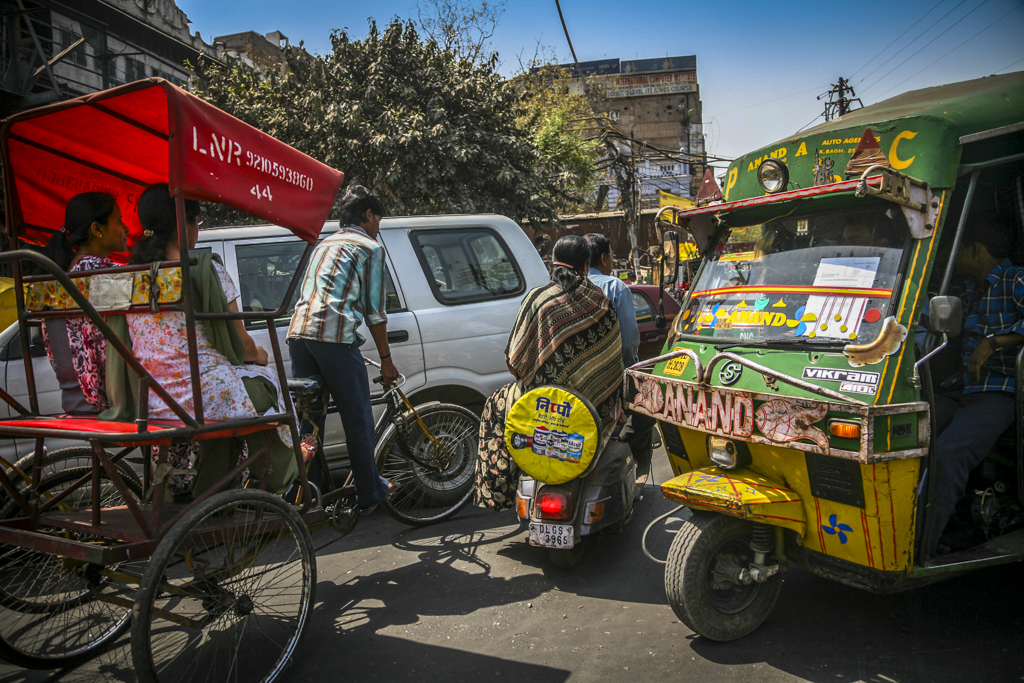 Dans les rues de New Delhi Photo © Jean-Frédéric Hanssens